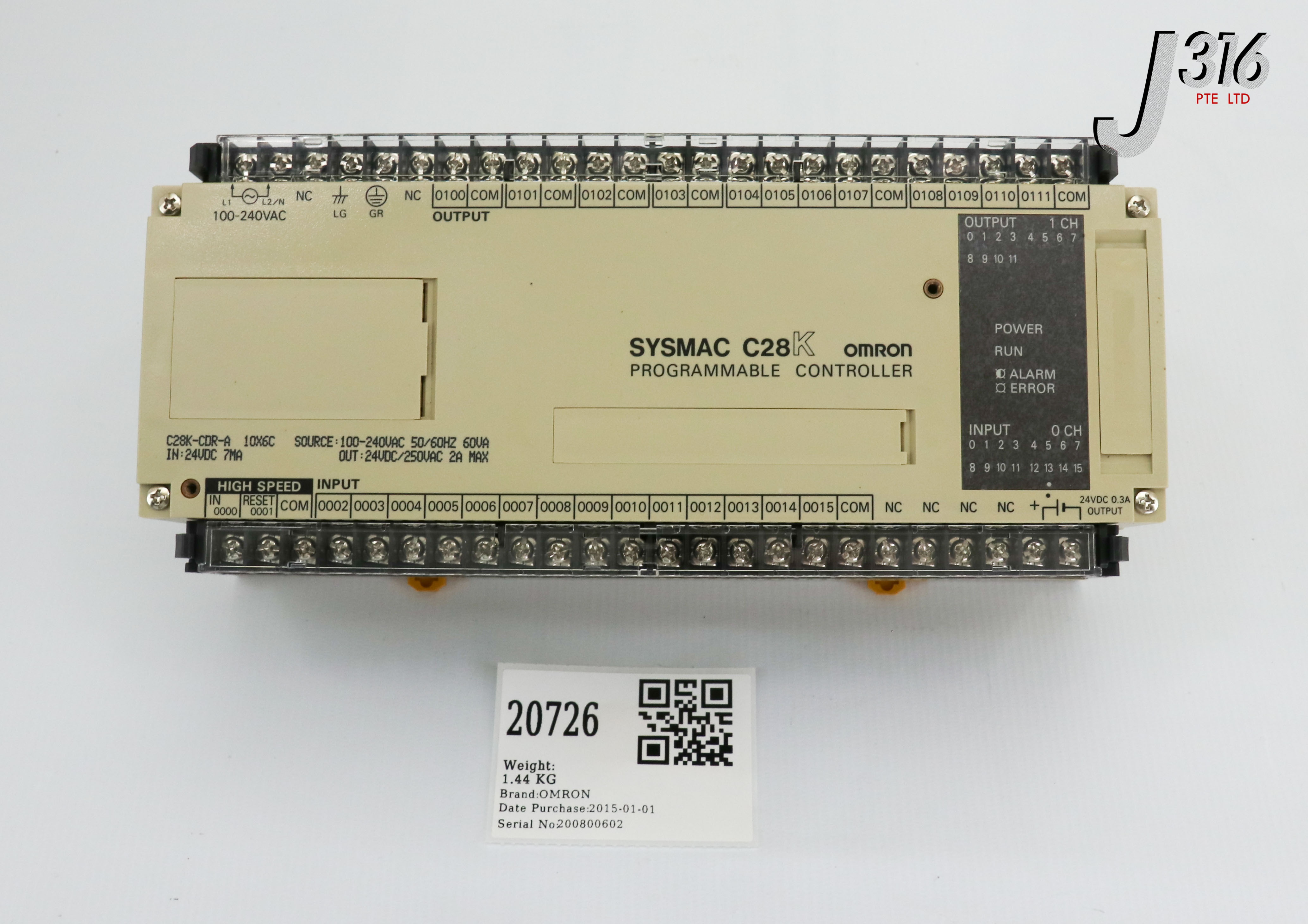 20726 OMRON SYSMAC C28K PROGRAMMABLE CONTROLLER C28K-CDR-A